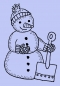 Schneemann mit Schippe