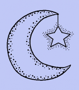 Mond mit Stern