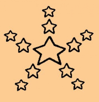 Mini Stern mit Sternen