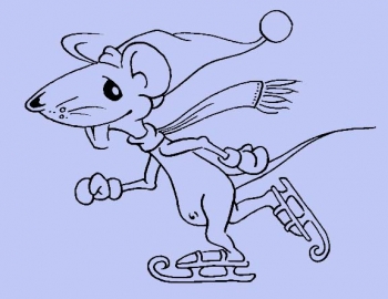 Schlittschuh Maus