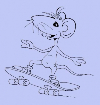 Skateboard Maus