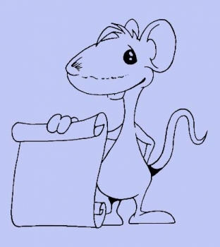 Herold Maus mit Banderole