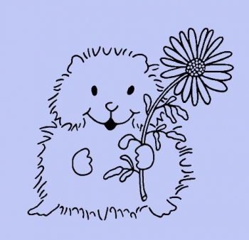 Hamster mit Blume