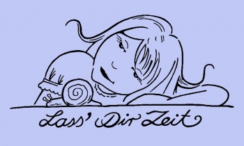 Lass dir Zeit / Mädchen mit Schnecke