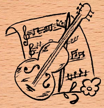 Notenblatt mit Geige