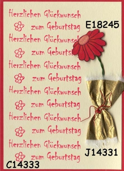 Glückwunsch Set / Herzlichen Glückwunsch zum Geburtstag