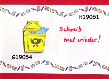 Kartenrand Briefmarken / Briefwelle