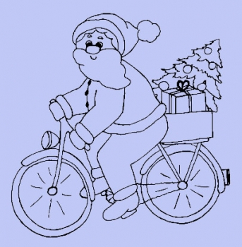 Nikolaus auf Fahrrad
