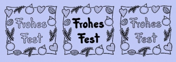 Festrahmen Trio / Frohes Fest Quadrate