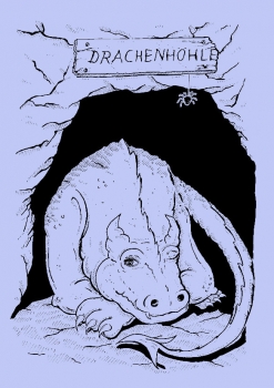 Drache in Höhle