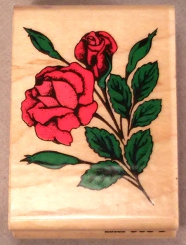 Rubber Stampede Zwei Rosen (used)