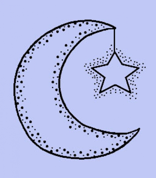 Mond mit Stern