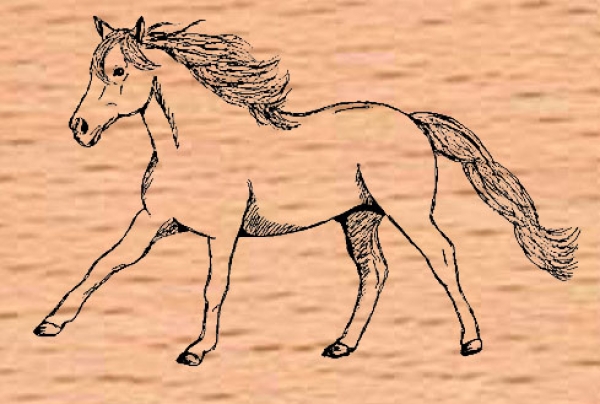 Kleines galloppierendes Pferd