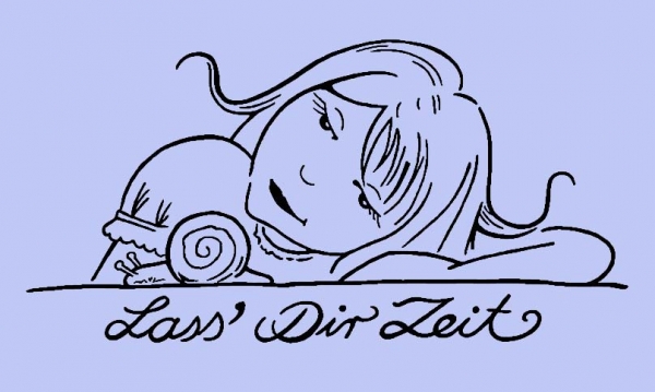 Lass dir Zeit / Mädchen mit Schnecke