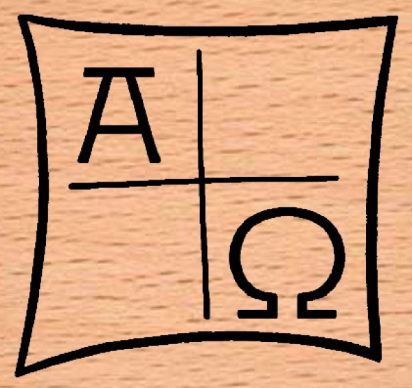 A und O mit Rahmen