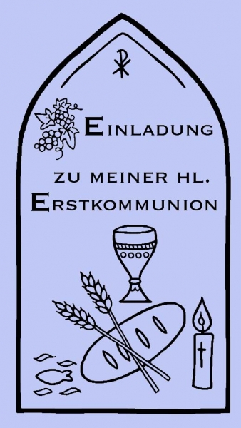 Kleines Kommunionsfenster / Einladung Erstkommunion