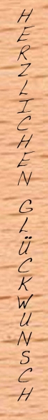 Herzlichen Glückwunsch senkrecht
