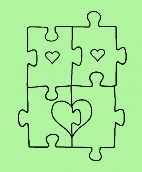 Großes Herz Puzzle