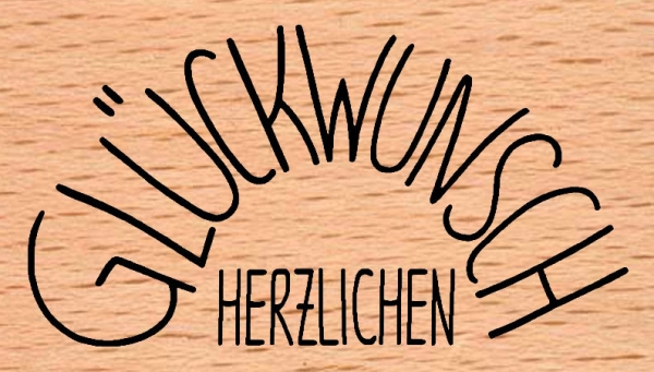 Großer Glückwunsch Bogen / Herzlichen Glückwunsch