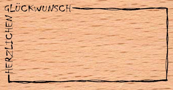 Herzlichen Glückwunsch Rahmen glatt