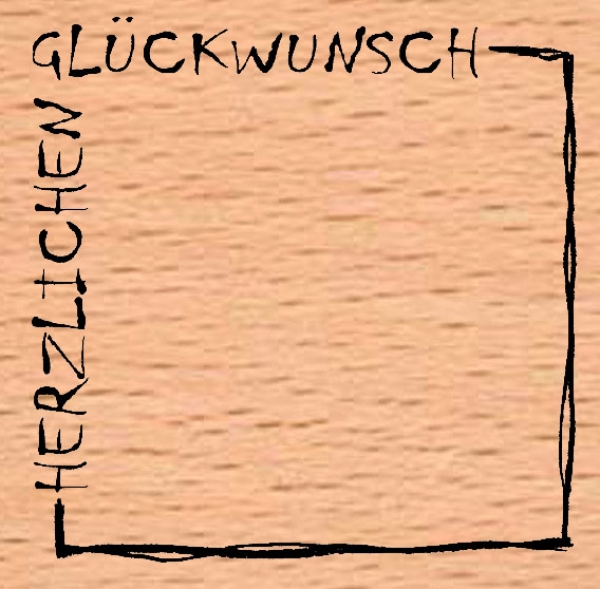 Herzlichen Glückwunsch Quadrat glatt