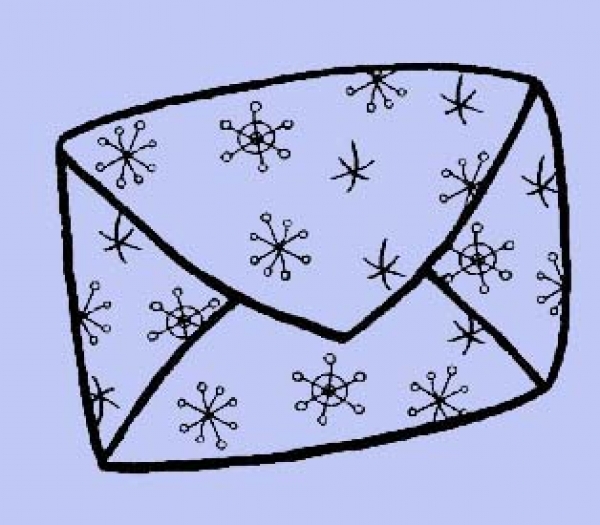 Winterbrief / Brief Eiskristalle