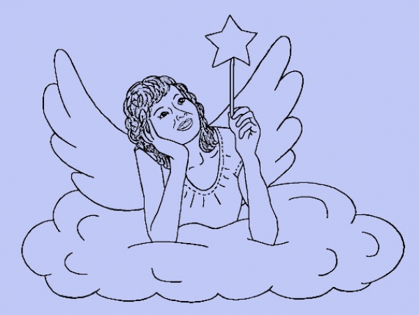 Engel auf Wolke